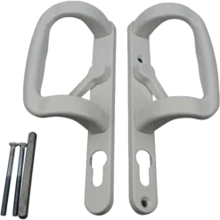 Sliding Inline Patio Door Handles XL Locking White