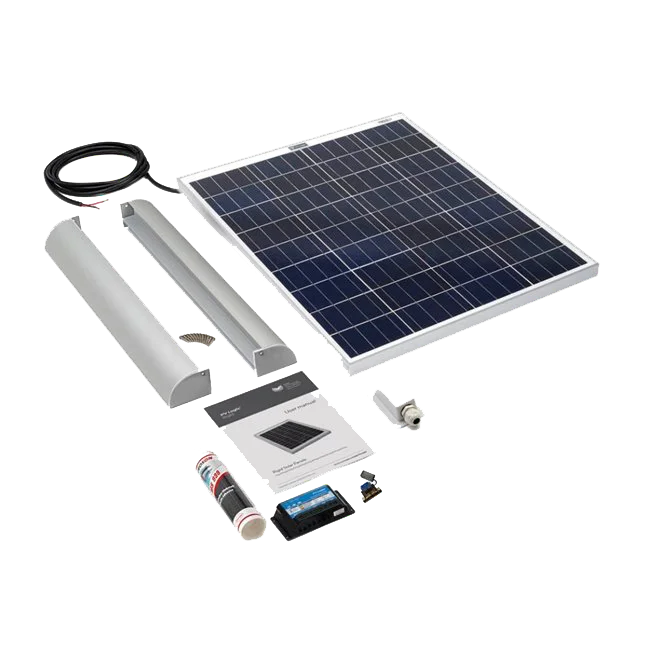 Solar Technology 80W Rigid Solar Panel Roof and Deck Top Kit
