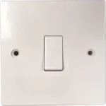 Square Edged Single 2 Way Switch White