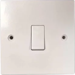 Square Edged Single 2 Way Switch White