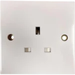 Square Edged Single Unswitched Double Pole White