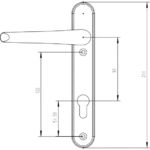 Stanway UPVC Door Handle Black – view 2