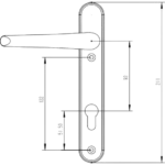 Stanway UPVC Door Handle White – view 2