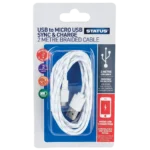 Status Micro USB 2M Braided Charging Cable (6 per box)