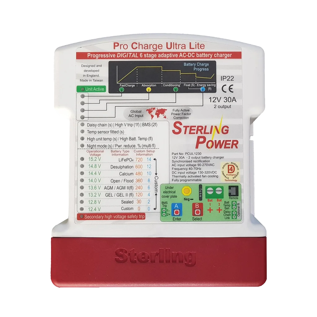 Sterling Pro Charge Ultra Lite 12V 30A Battery Charger
