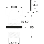 Swivel Top Slotted Basin Waste – view 2