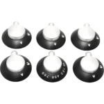 Thetford Oven & Grill/Hob Knob Kit Black & Satin (6 Pack)