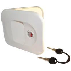 Thetford White Waterfill Door with Zadi Lock
