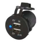 Twin USB with flap
