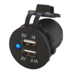 Twin USB with flap
