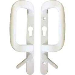 UPVC Inline Patio Door Handle Fuhr Locking White