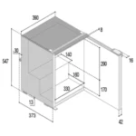 VitriFrigo C39i 39L Grey Fridge 12/24 Air Lock Catch – view 3