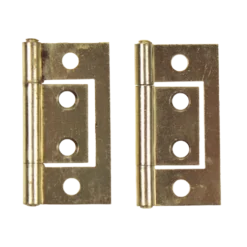 W4 1.5″ Flush Hinge – Brass Finish (2 pack)