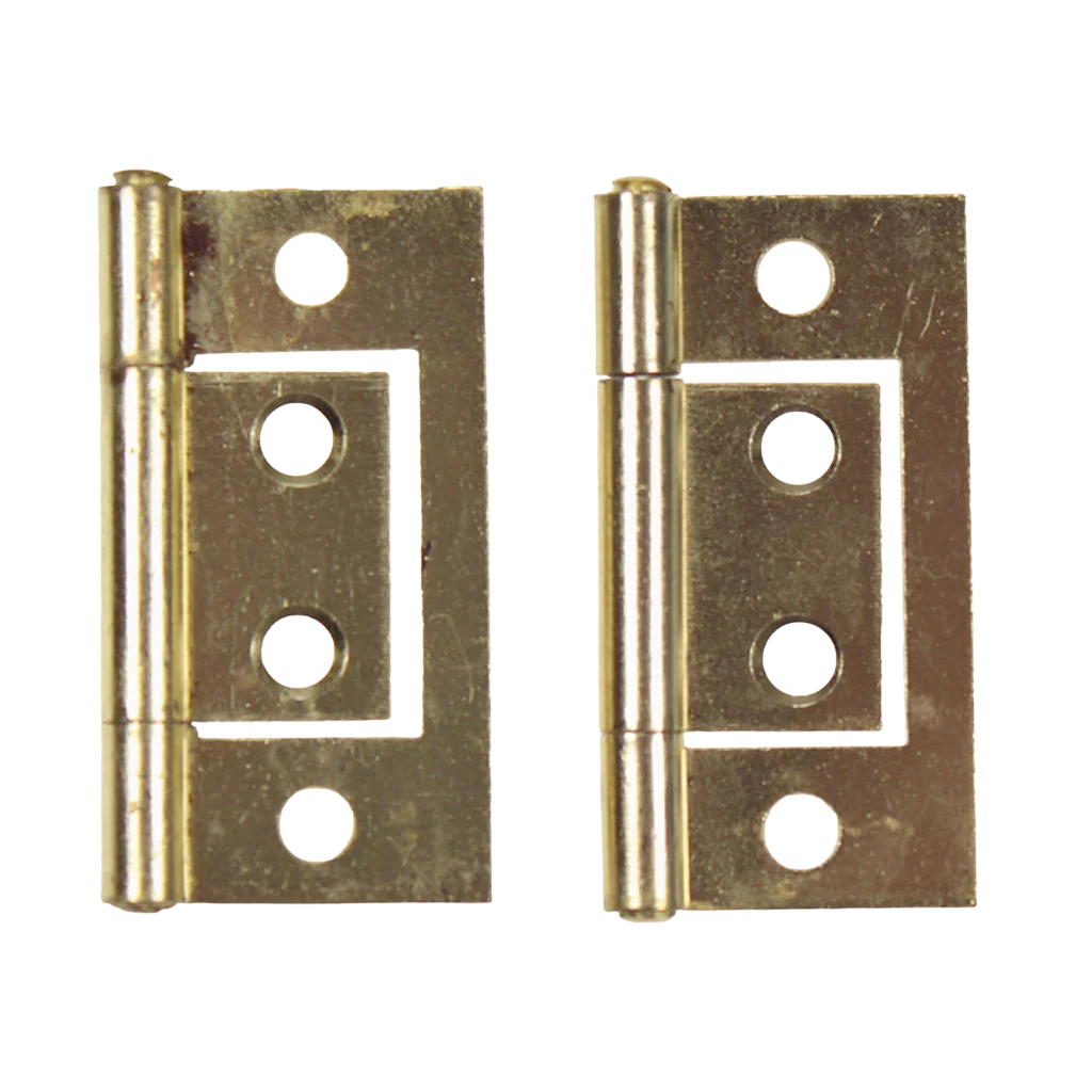 W4 1.5″ Flush Hinge – Brass Finish (2 pack)