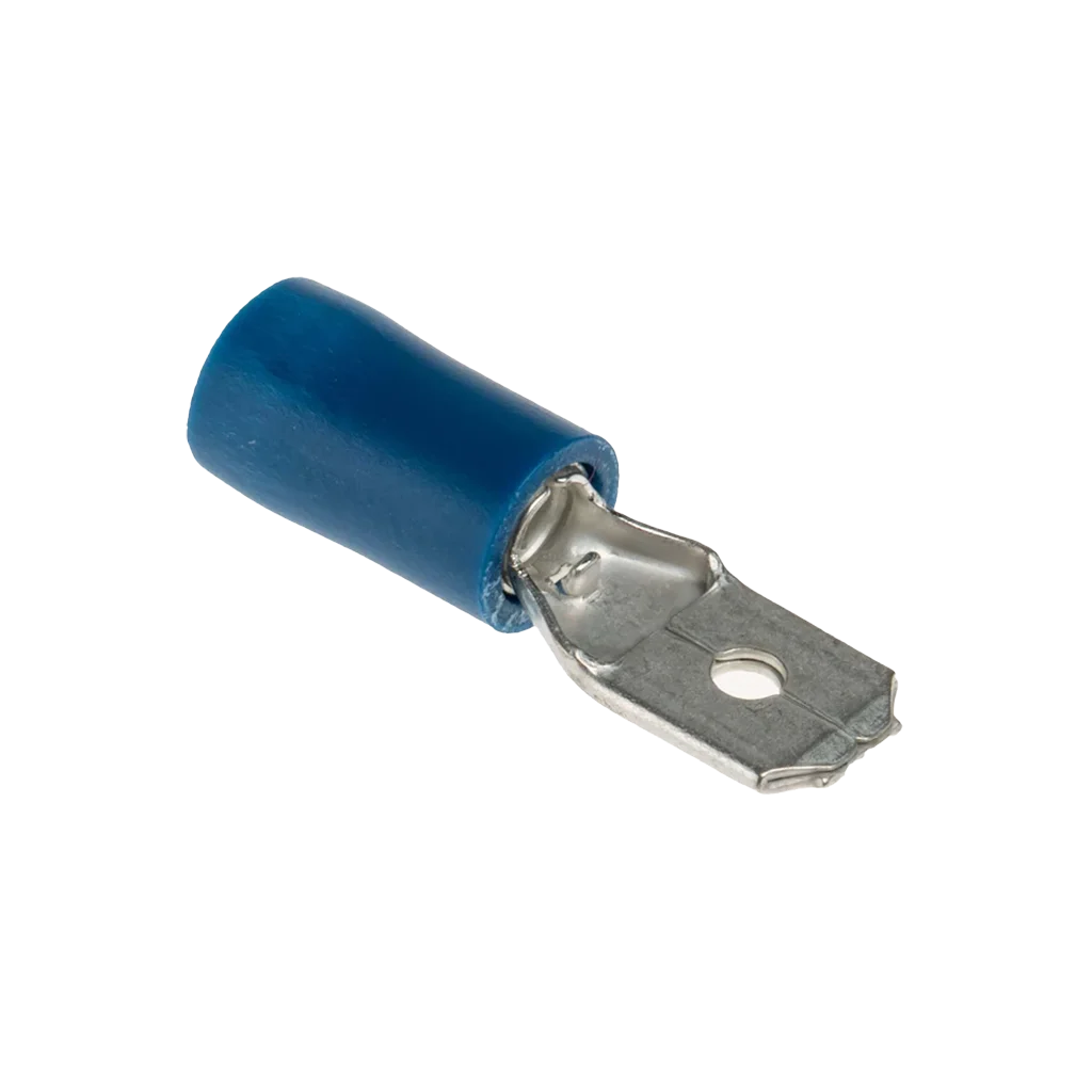 W4 6.35mm Push-On Terminal Male – Blue (3 pack)