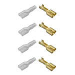 W4 6.35mm Push on Terminals & Insulators (4 pack)