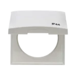 W4 Berker Flow Single Frame with Hinged Lid – White