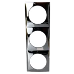 W4 Berker Flow Triple Frame Gloss – Chrome