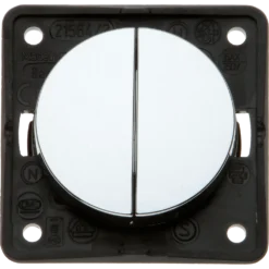W4 Berker Twin Rocker Switch – Gloss Chrome