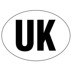 W4 Extra Large Oval UK Sticker