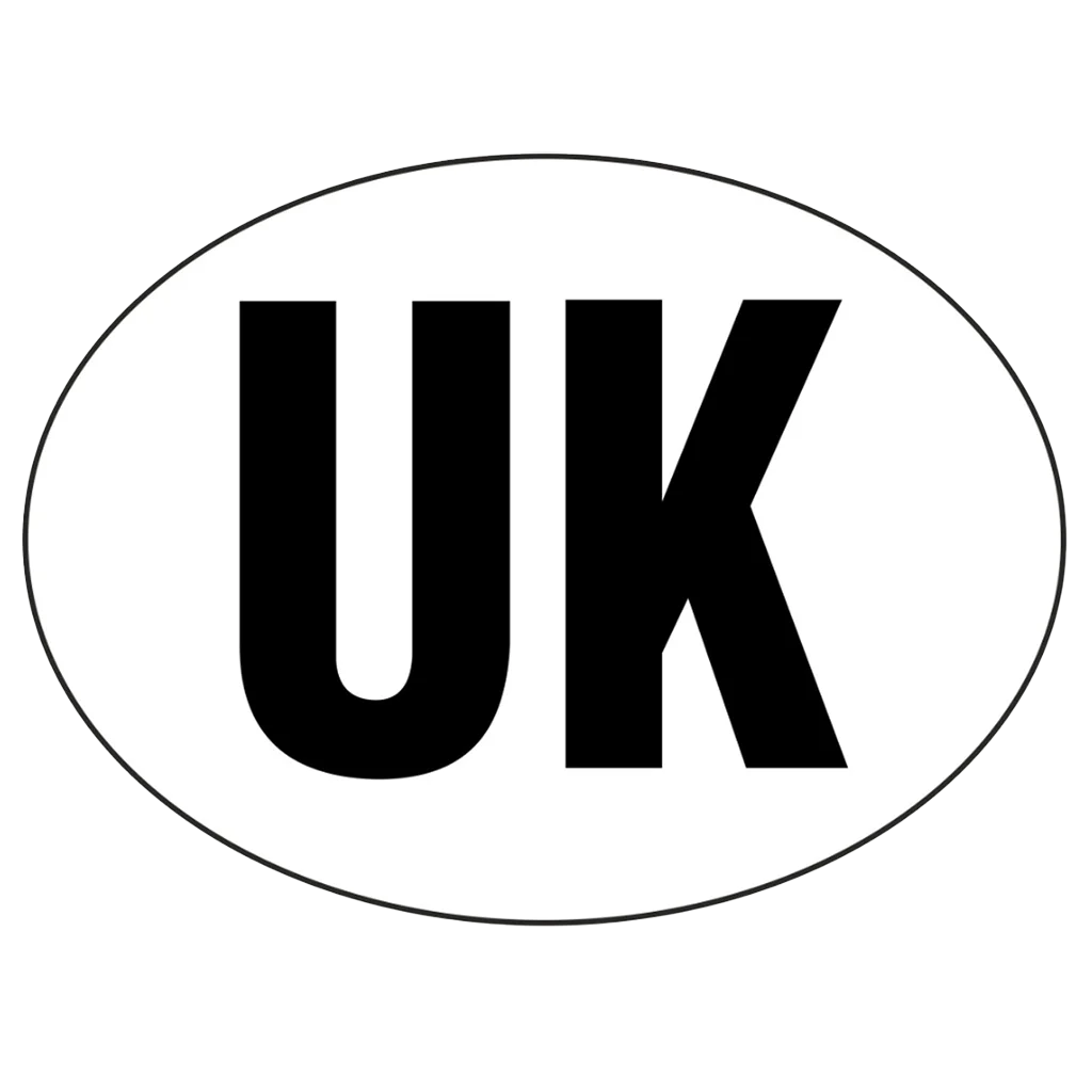 W4 Extra Large Oval UK Sticker