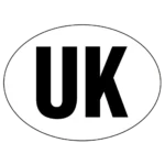 W4 Large Oval UK Sticker