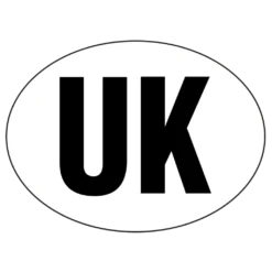 W4 Large Oval UK Sticker