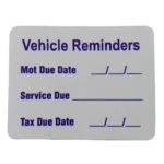 W4 Vehicle Reminder Sticker