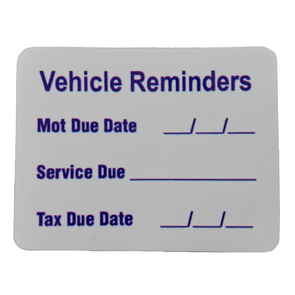 W4 Vehicle Reminder Sticker