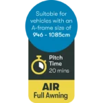 Westfield Galaxy 2 Air Full Awning (1051 – 1085cm : Size 11 : XL) – view 10